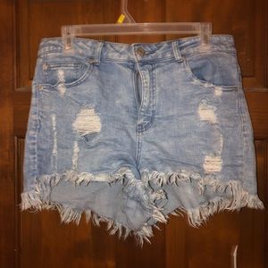 Distressed shorts